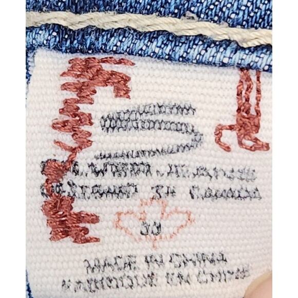 Silver jeans Aiko Women's 34x29 Blue Denim Distressed Holy Bootcut Med-Wash - Picture 10 of 10